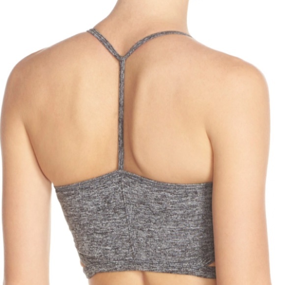 Grey INFINITY T-Back Yoga Sports BRA Top Bralette - Picture 3 of 4