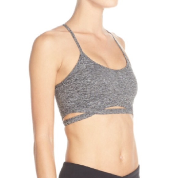 Grey INFINITY T-Back Yoga Sports BRA Top Bralette - Picture 2 of 4