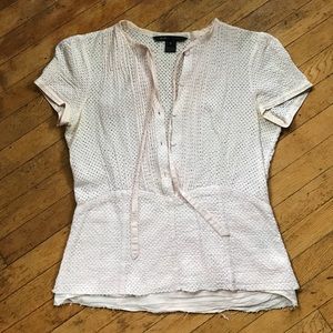 Marc Jacobs pale pink eyelet shirt