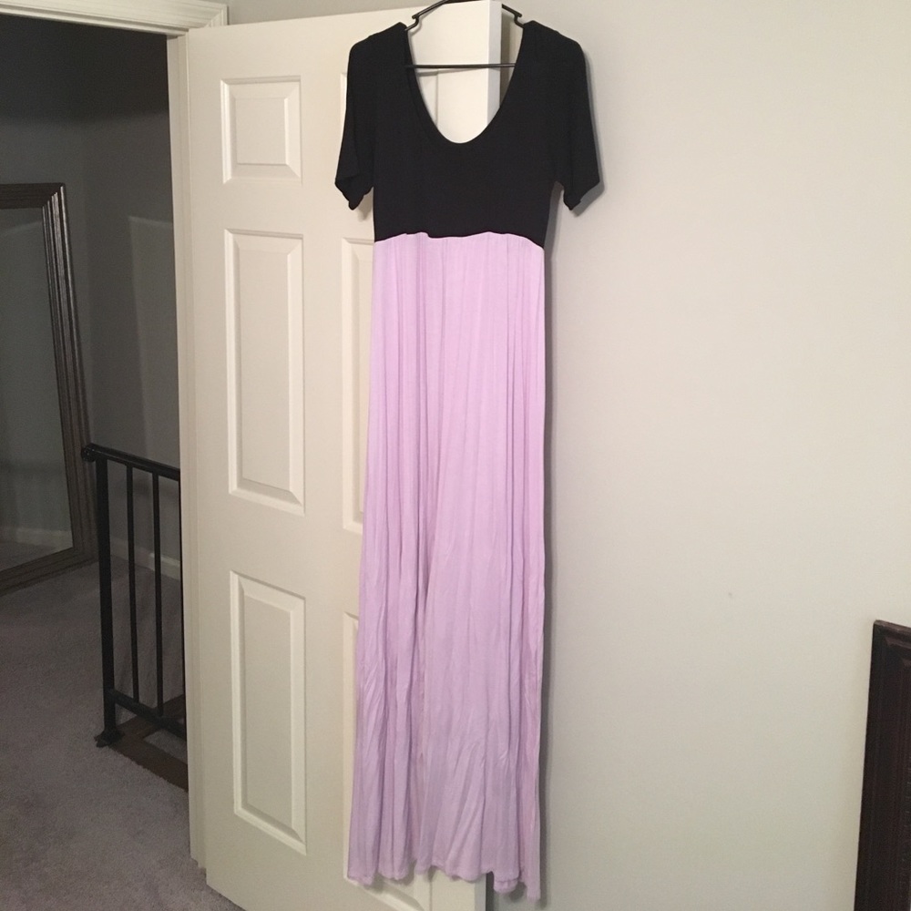 Black & Lilac maxi dress
