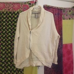 Asymmetrical Zipper Sweater cover up