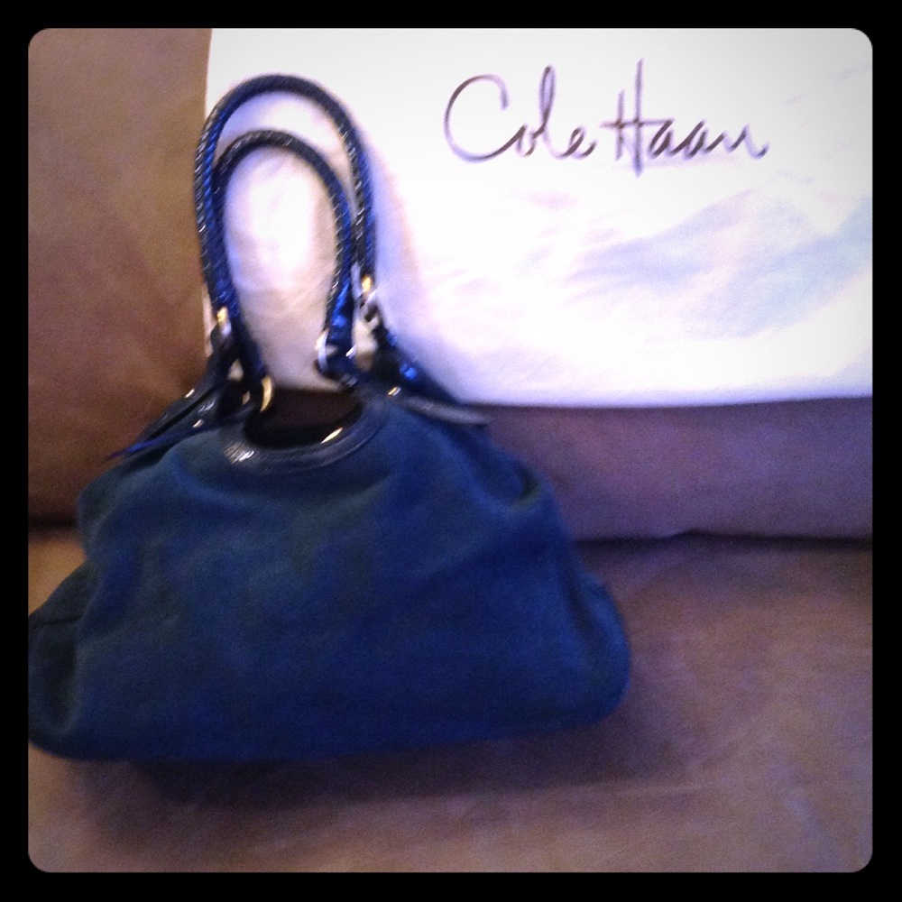 Cole Haan Blue Suade Bag
