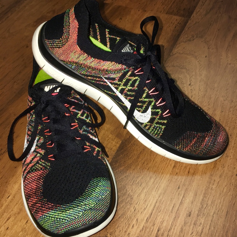 Nike Free 4.0 Fly knit multi color Size 10