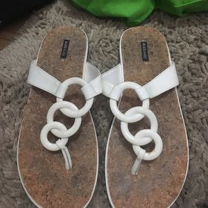White sandals