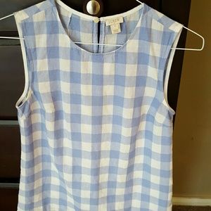 J. CREW Checked sleeveless top.