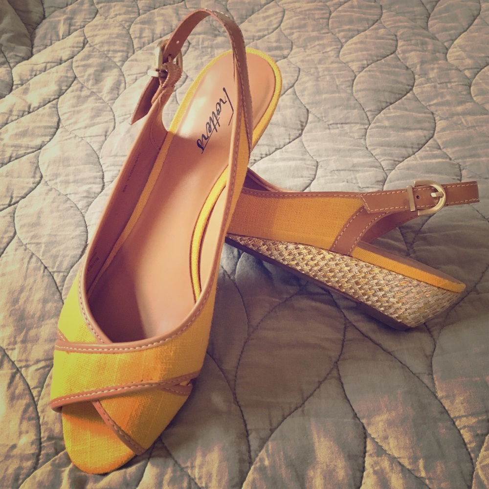 Golden Yellow Slingback Sandals