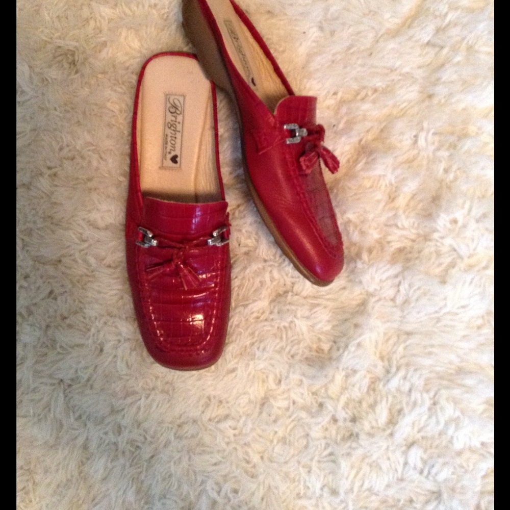 Red Brighton mules
