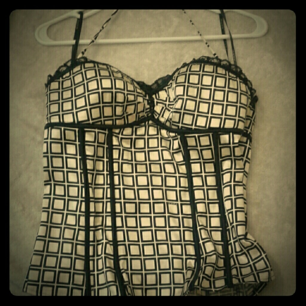 Bebe corset style blouse top