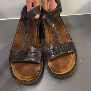 Naot espresso sandals