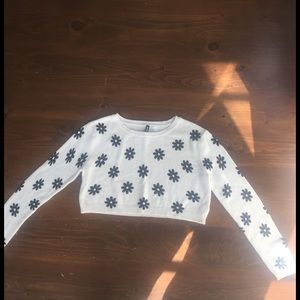 Cropped H&M floral sweater