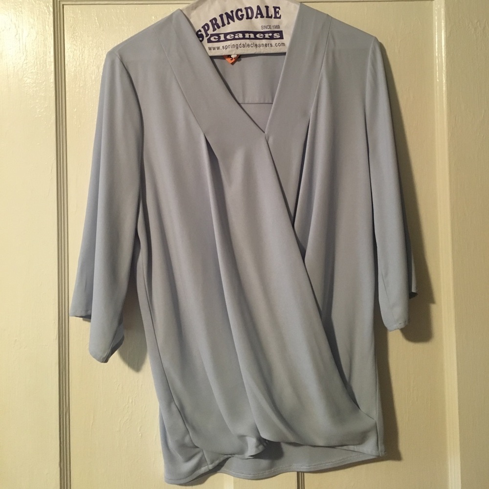 Pale blue silk shirt