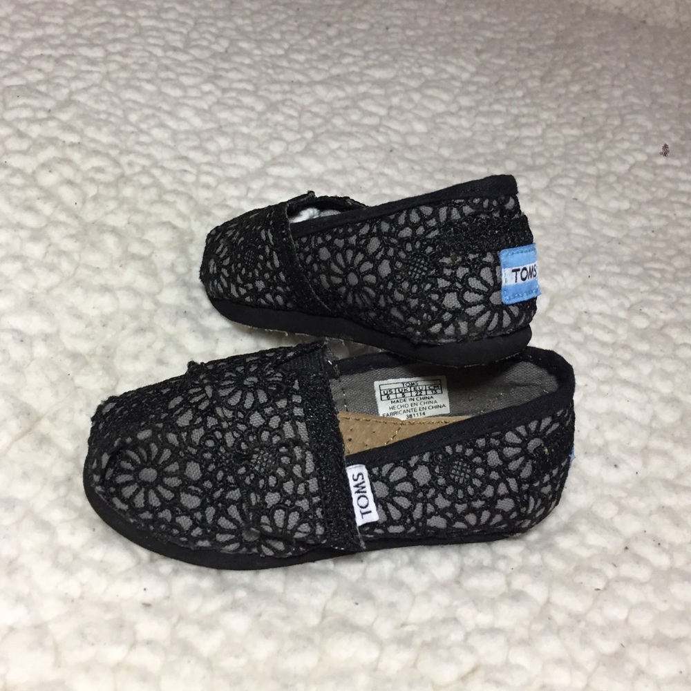 Black Crochet Toms