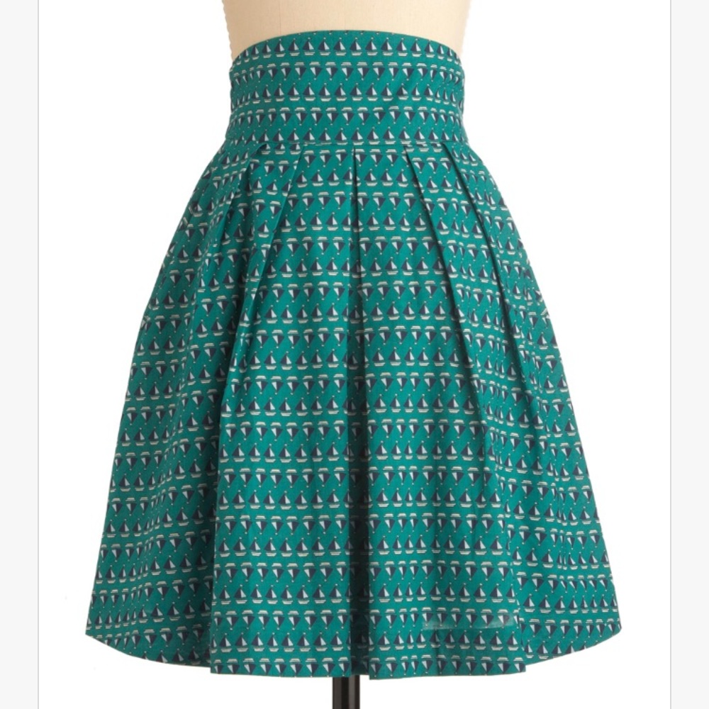 ModCloth Sail We Dance Skirt
