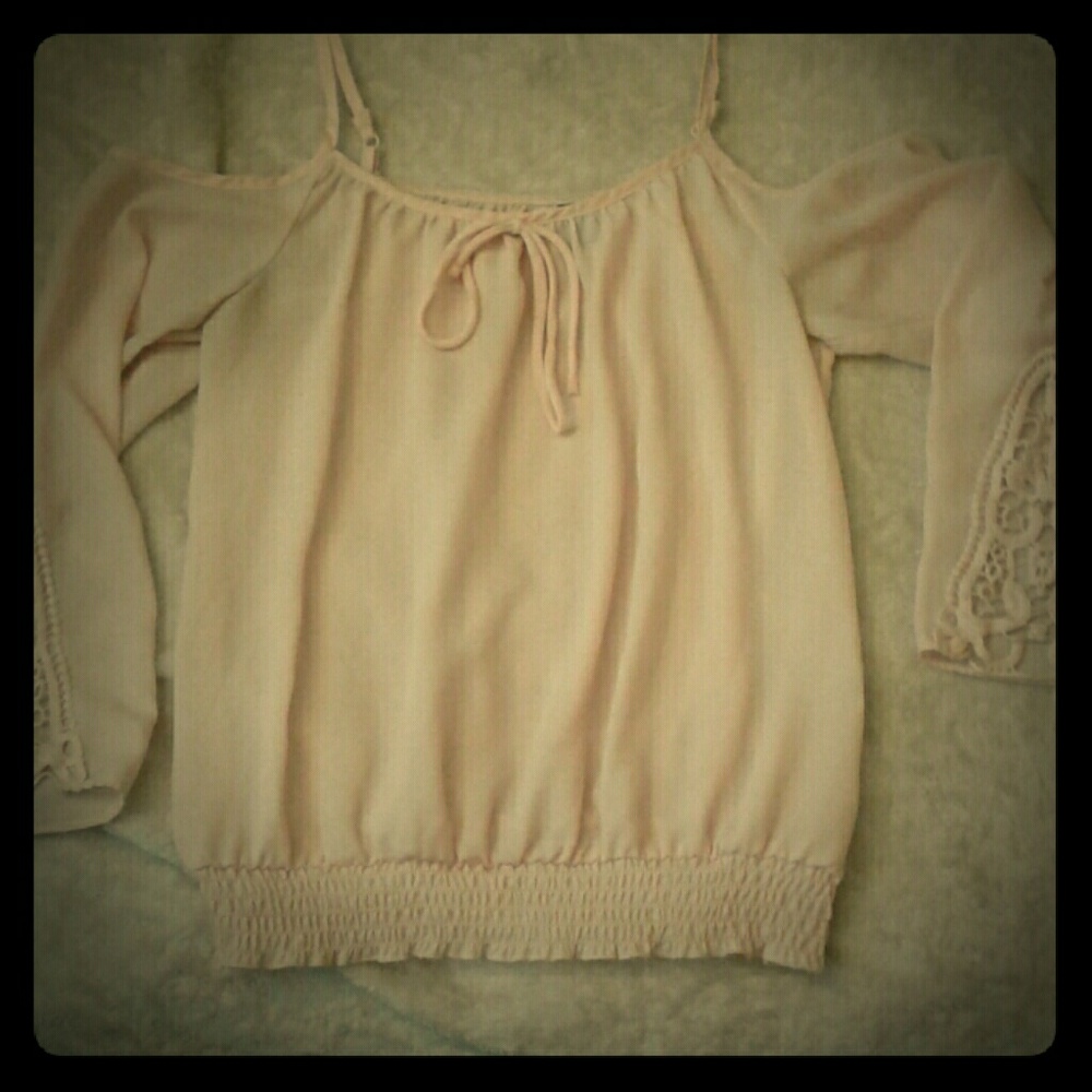 Off the shoulder flowing blouse