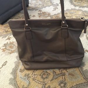 Kate Spade taupe leather tote