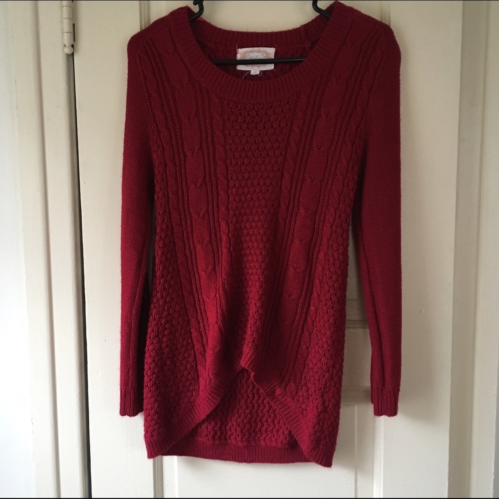 size xs red sweater