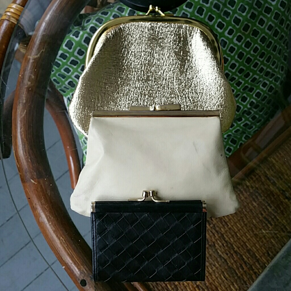TRIO OF COIN PURSES/COSMETIC BAGS.2VTG~1NEW