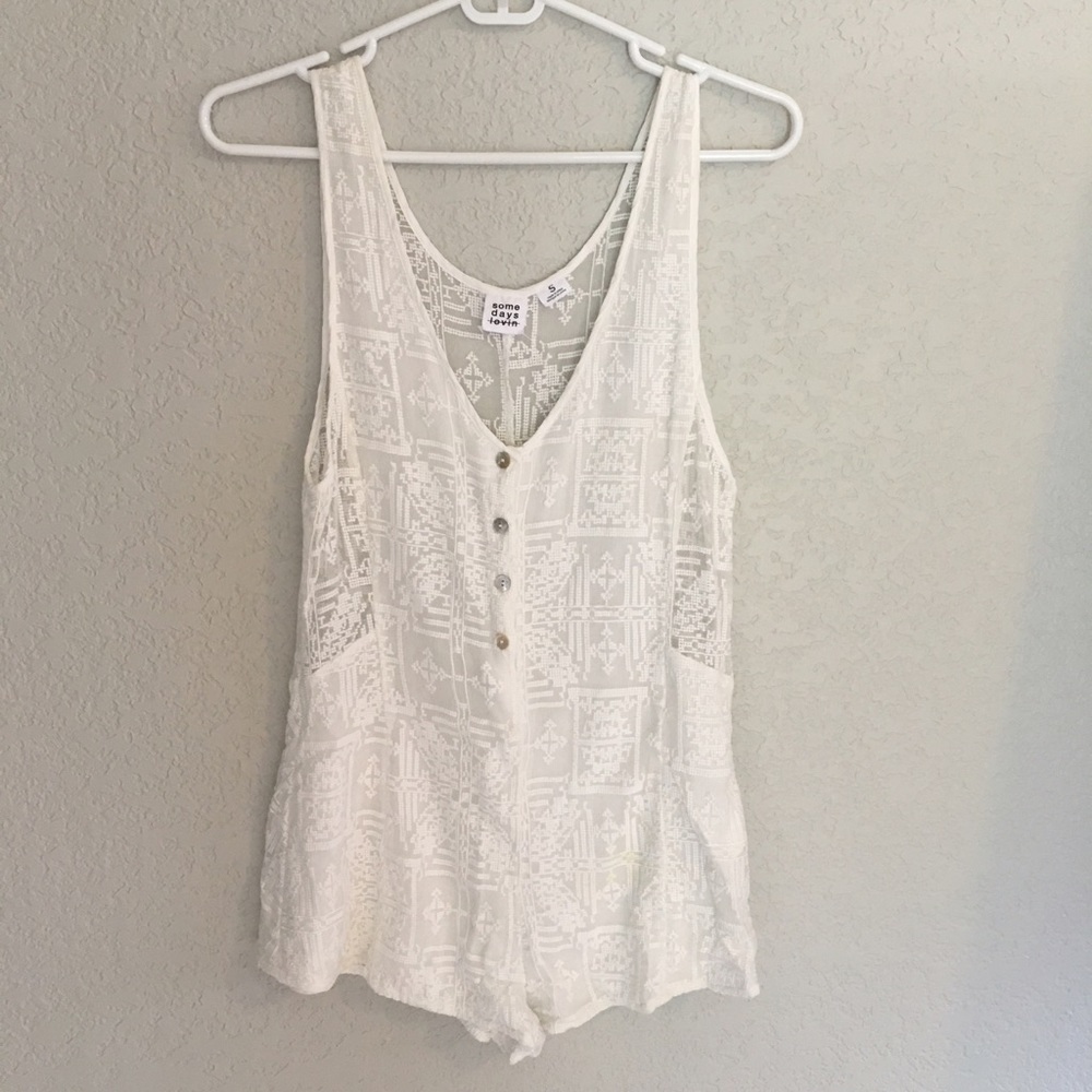 White Sleeveless Romper