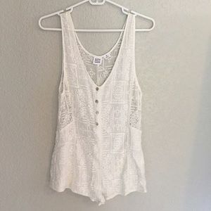 White Sleeveless Romper
