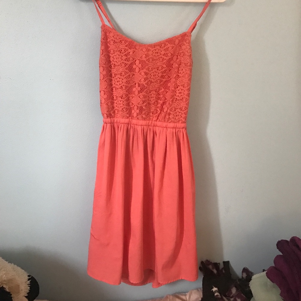 Pink, open back sundress from Charolette Russe