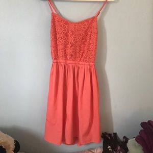 Pink, open back sundress from Charolette Russe