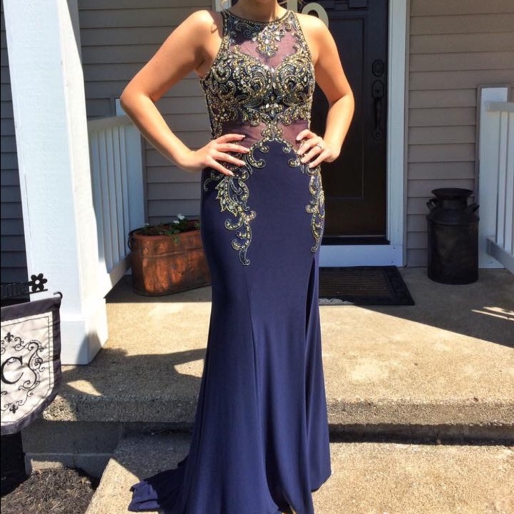 Blush prom dress