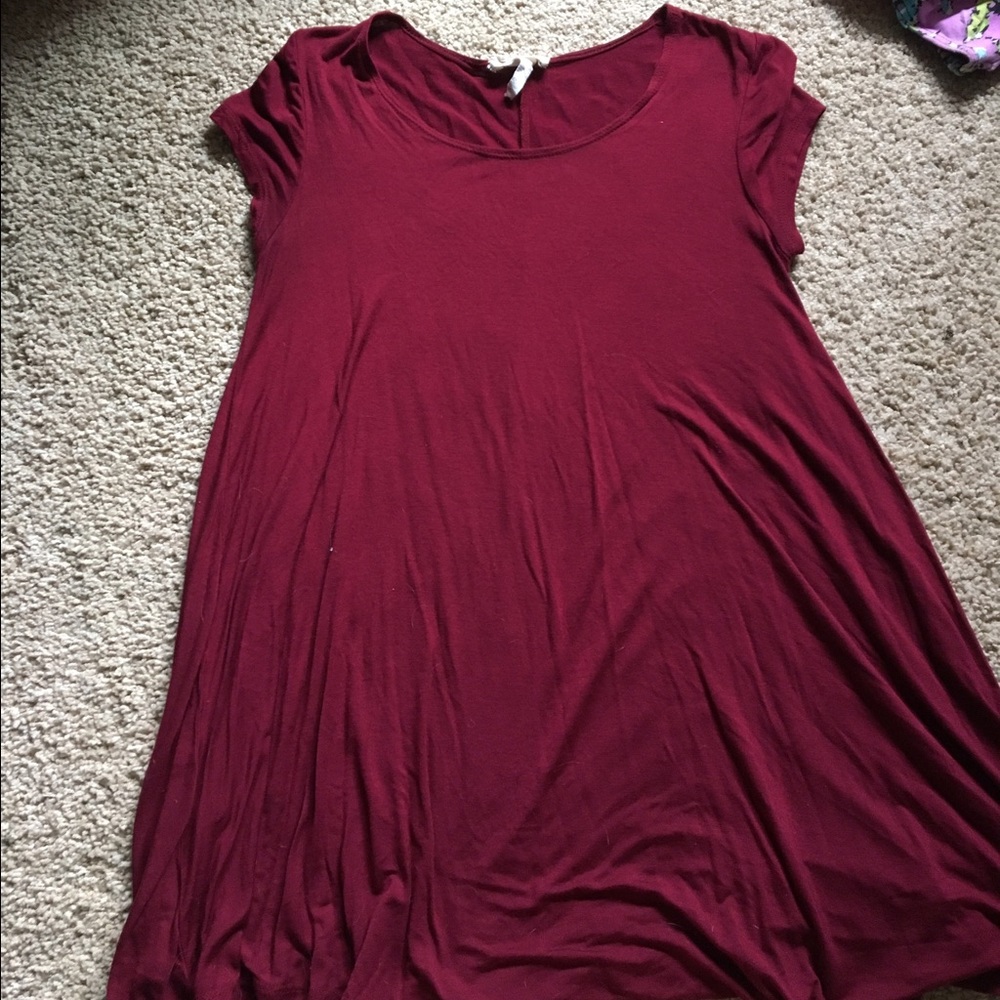 Red t-shirt dress