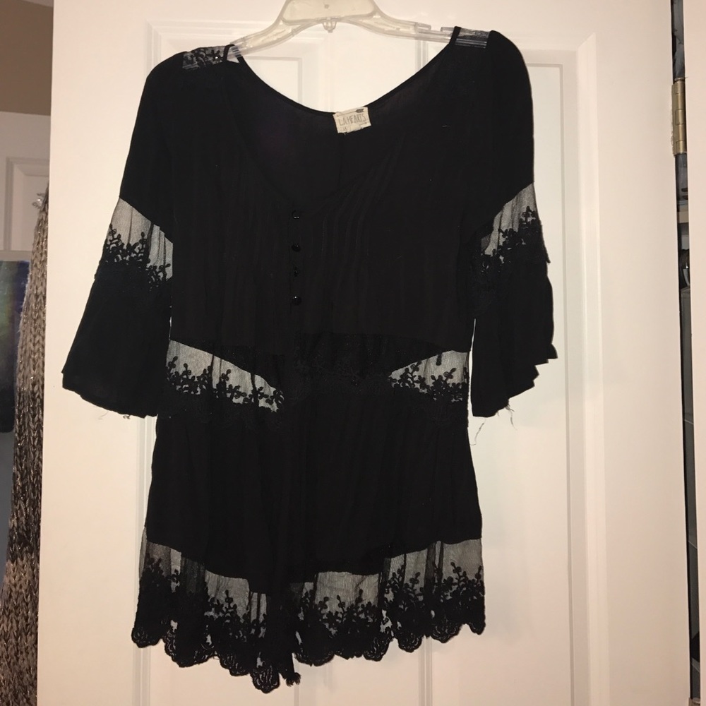 LA Hearts lace kimono