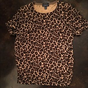 Land's End Leopard knit sweater