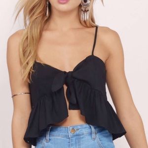 Tobi Black Crop Top