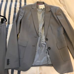 Banana Republic stretch sateen skirt suit