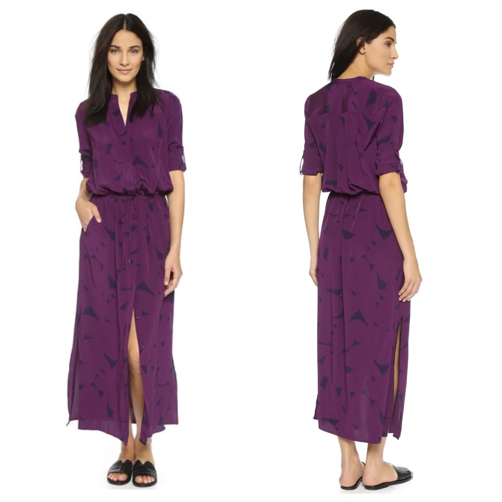 NWT Vince. 100% Silk Dress Maxi Sz L Large $425