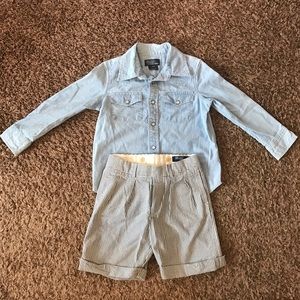 Polo Ralph Lauren Set LS & Shorts (Size 4T)