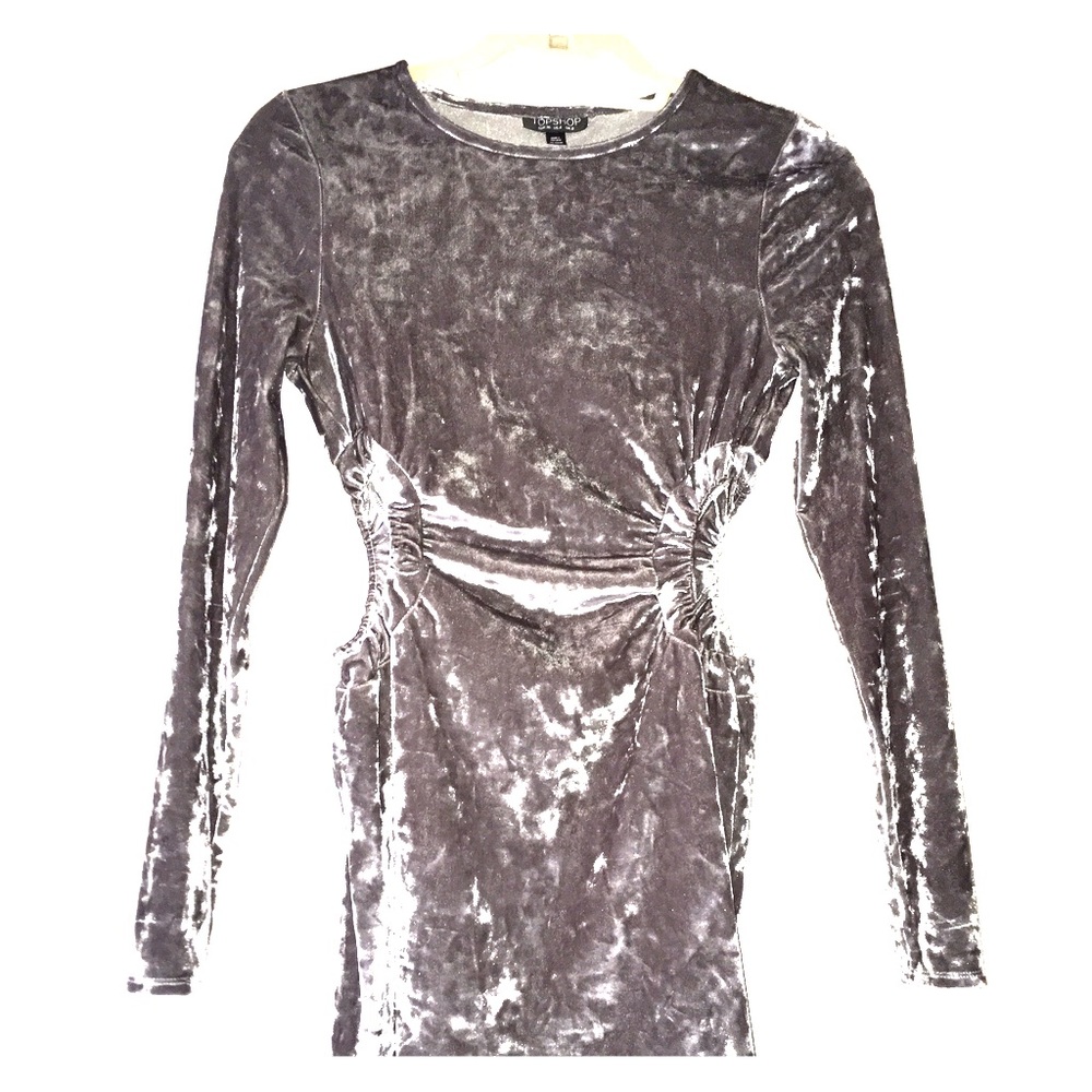 Topshop velvet mini dress