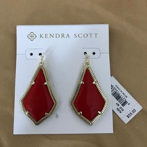 Red mini Kendra Scott earrings