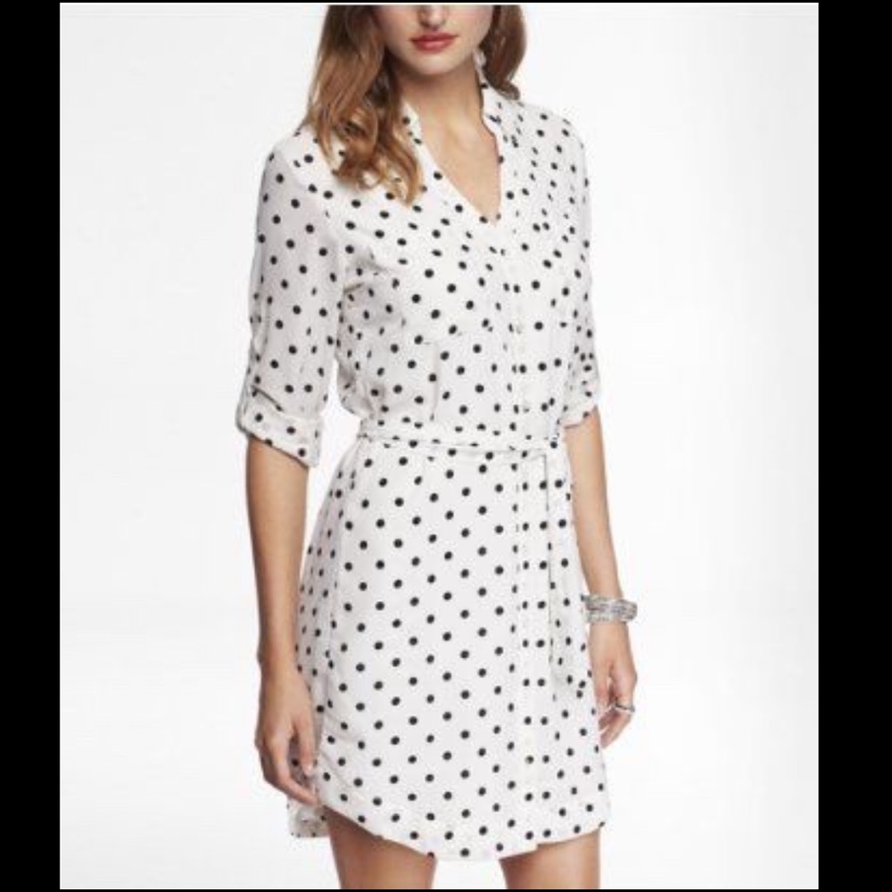 Express portofino polka dot dress Small