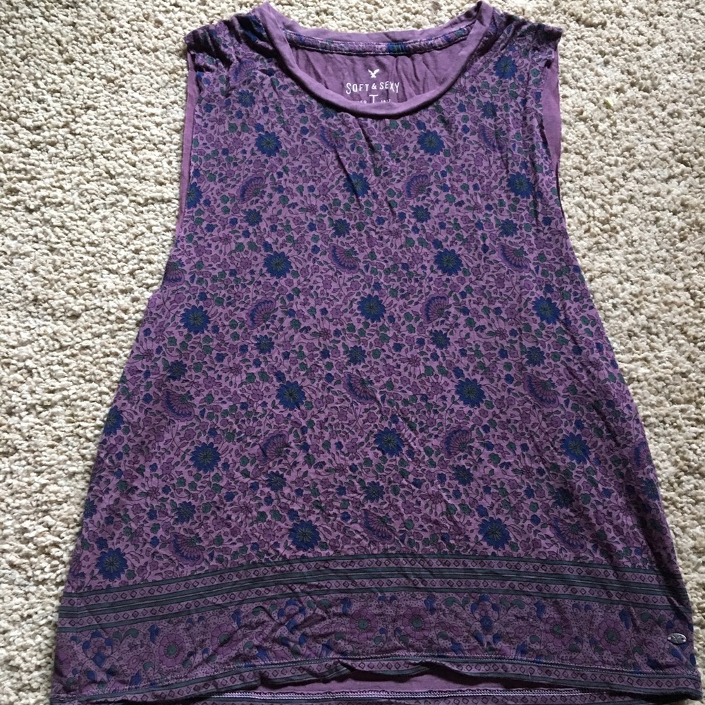American eagle purple tank top