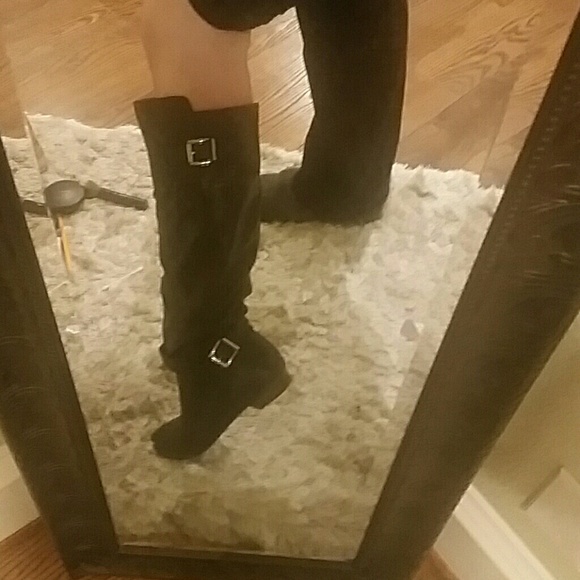 Macy's- Material girl black boots - Picture 3 of 4