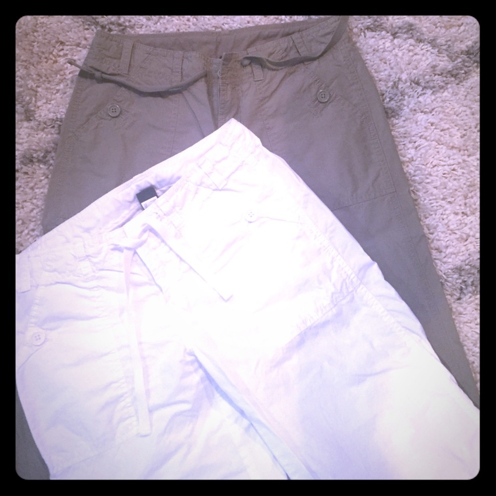 2 pairs of Gap Capri Cargo Pants!