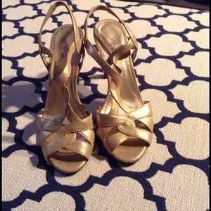 Gold Sling Back Heels