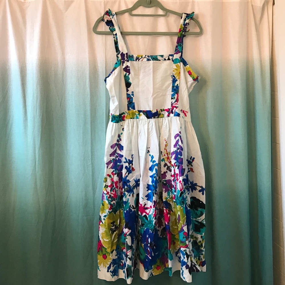 Floral apron style dress