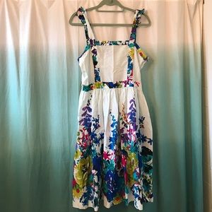 Floral apron style dress