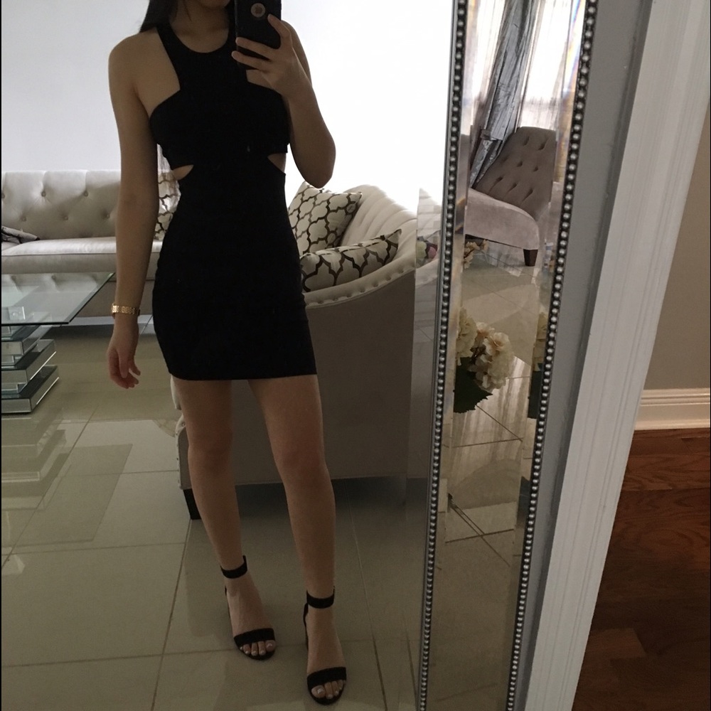 Black Cutout Mini Bodycon Dress