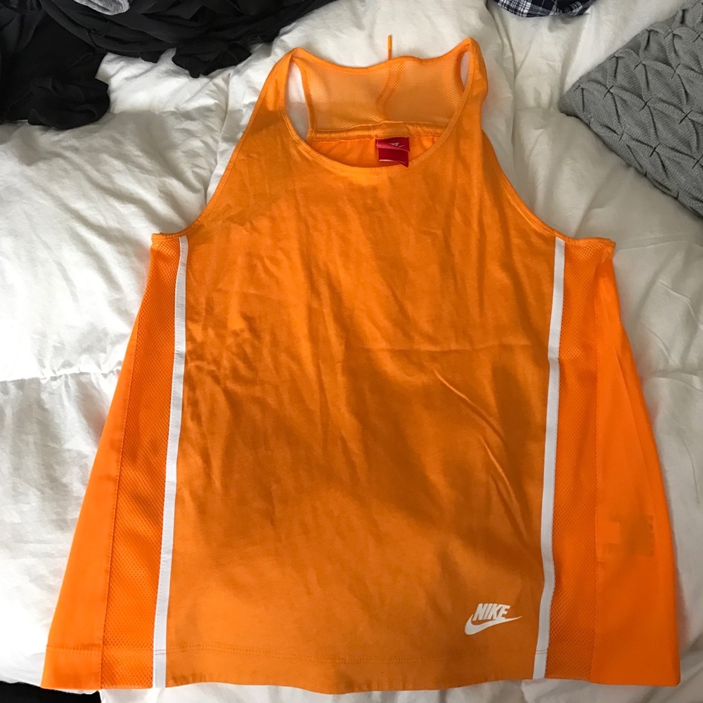 Nike tank top with mesh details!
