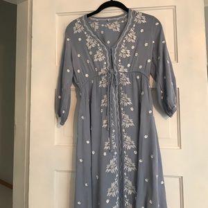 Sky blue bohemian dress