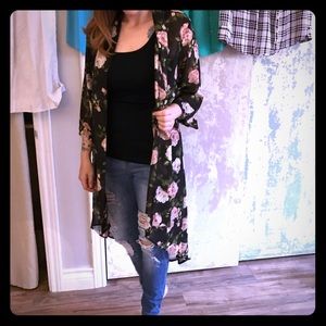 Boho floral cardi