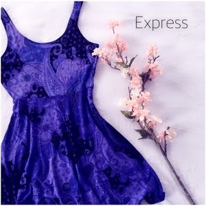 Express Purple Print Dress