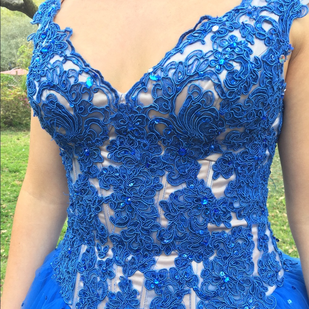 Mori Lee Royal Blue Prom Dress