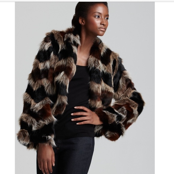 Ella Moss Brown Faux Fur Coat