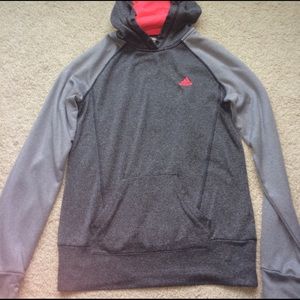 Adidas gray/pink hoodie